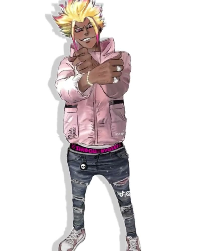 An illustrated character holding a later dance pose